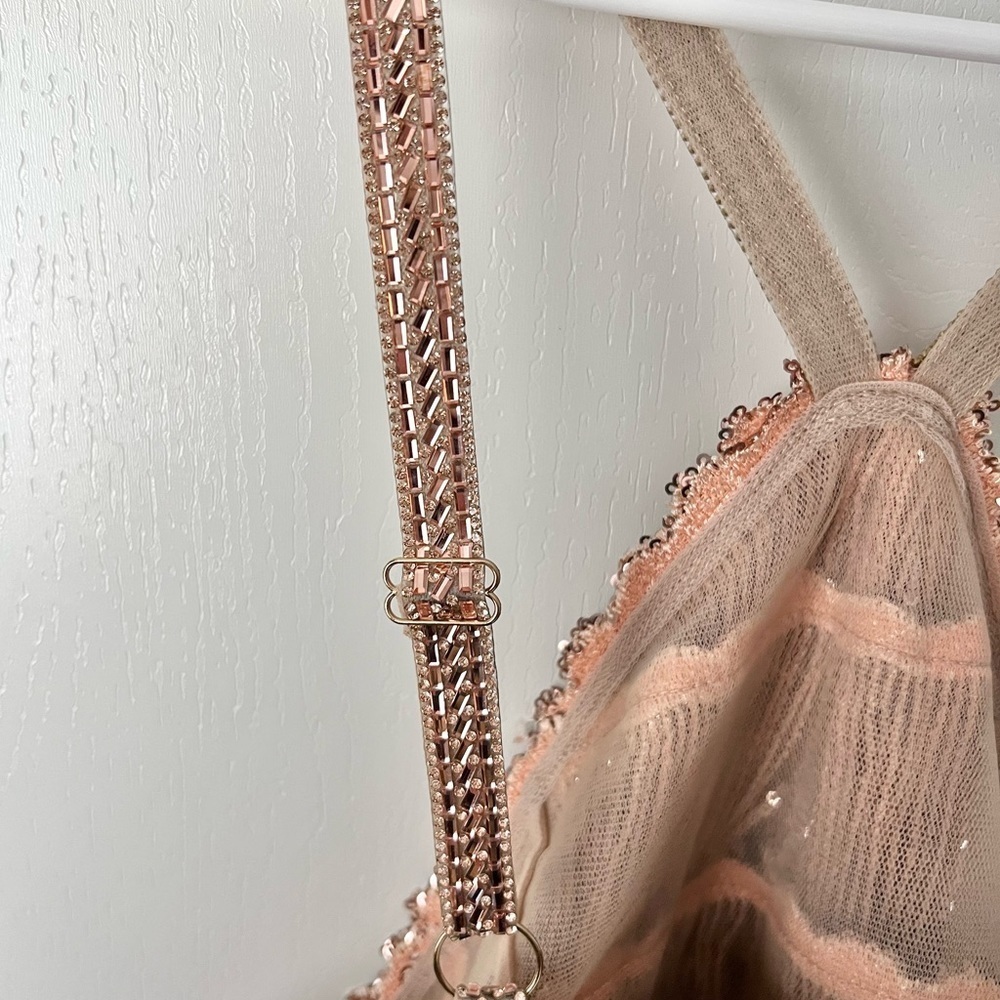 🆕 BRONX & BANCO Isle Fringe Mini Halter Dress Sz 4 US - Picture 4 of 10